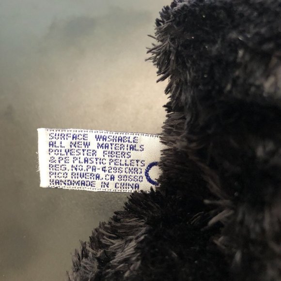 Aurora World Black Bear Bean Bag Brown Snout and Feet, 8" Age 3+ - Picture 6 of 6